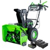 Снегоуборщик аккумуляторный Greenworks, 82V, 61 см, самоходный, бесщеточный, c 3 АКБ 5Ач и двойным ЗУ, Арт. 2602807U3B — фото 2