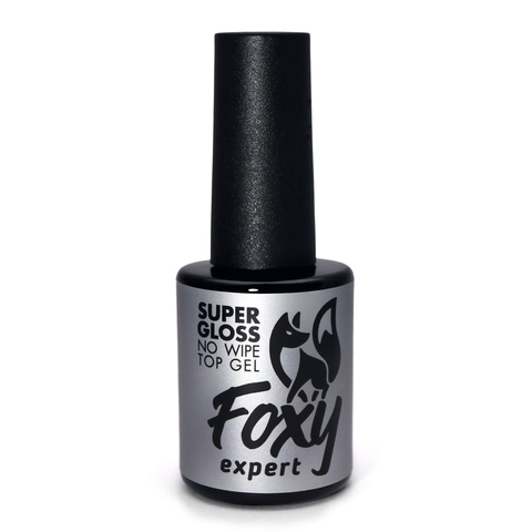 Верхнее покрытие без липкого слоя SUPER GLOSS (No wipe top gel SUPER GLOSS), 10 ml