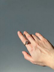 Кольцо Crystal Drop с горным хрусталем (бронза)