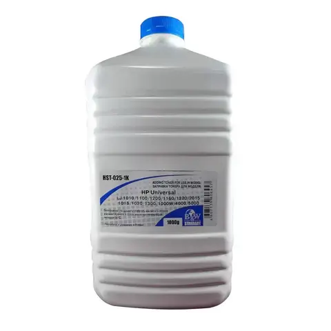 Тонер для картриджей CF218/CF230/CF233,CRG-047,CRG-051 (для оригинальных и совместимых с MR) (фл. 1кг) Black&White Standart фас.Россия