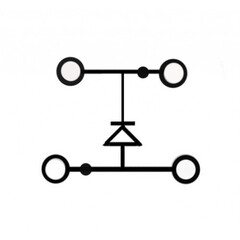 Клемма Push-IN / с диодной схемой D2 / 0,2-2,5мм2/1А/1000V