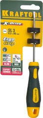 KRAFTOOL Х-Drive, SL3 x 80, отвертка (250071-3.0-080)