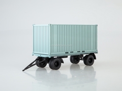 Trailer GKB-8350 with container turquoise 1:43 AutoHistory