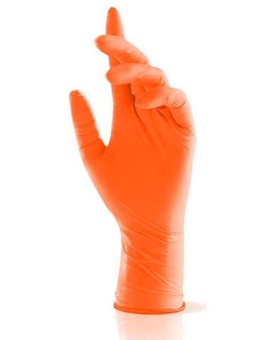 Adele косметические нитриловые перчатки оранжевые р. S (100 штук - 50 пар)