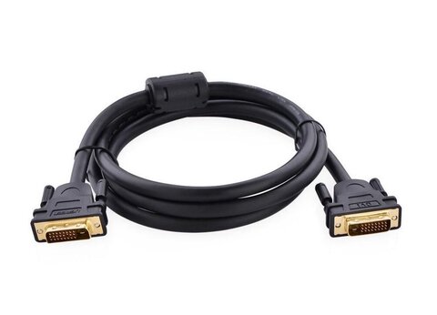 Кабель UGREEN DV101 (11606) DVI (24+1) Male to Male Cable Gold Plated 1,5м черный