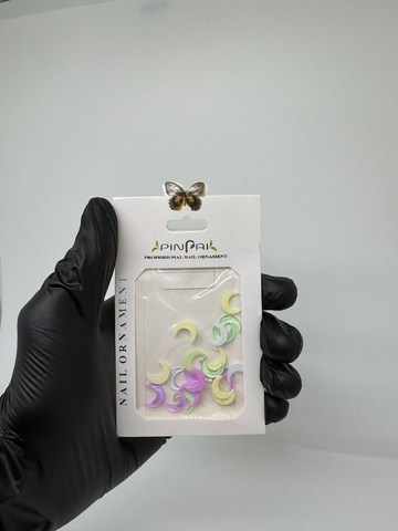 Объемные фигурки для ногтей полумесяц