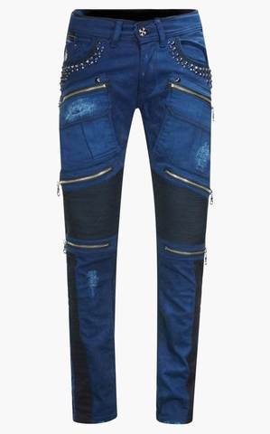 The Saints Sinphony | Джинсы мужские SAPHIRE BLUE 7 POCKET MOTO SG362 перед