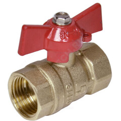 Кран шаровой латунь 11б27п1 Ду 25 Ру16 ВР бабочка SantechSystems .