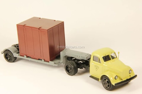 GAZ-51P semitrailer A402 container chassis Vector-models 1:43