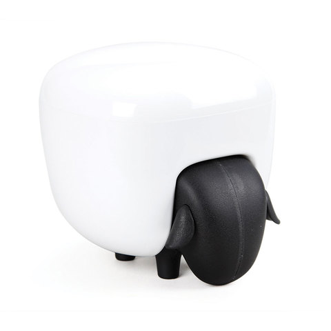 Держатель для ватных дисков Sheep чёрный-белый Qualy