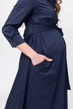 Платье для беременных 10343 темно-синий