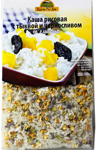 

КАША РИСОВАЯ С ТЫКВОЙ И ЧЕРНОСЛИВОМ (100 г)
