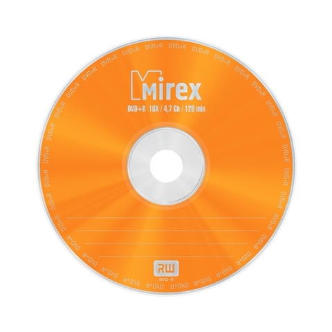 Носители информации DVD+R, 16x, Mirex, Cake/50, UL130013A1B