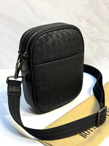 Сумка мессенджер Bottega Venetta, чёрный