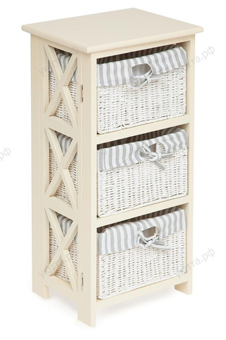 Тумба с 3 ящиками Croix 3 (75*35*30 см) - Белый - купить 1