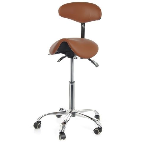 Стул-седло Smartstool S03B со спинкой коричневый