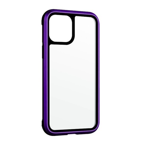 Противоударный чехол с алюминиевой рамкой K-Doo Ares для iPhone 12 (Фиолетовый)