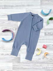 Комбинезон на манжетах Mjölk Sleep and Play Blue Shadow, с рукавом реглан