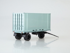 Trailer GKB-8350 with container turquoise 1:43 AutoHistory