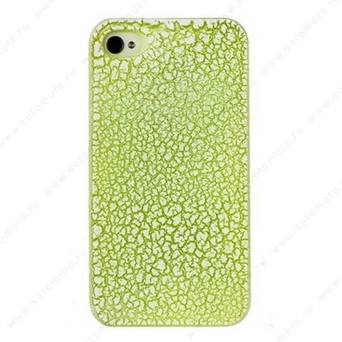 Накладка для iPhone 4s/ 4 в виде шпаклевки зеленая