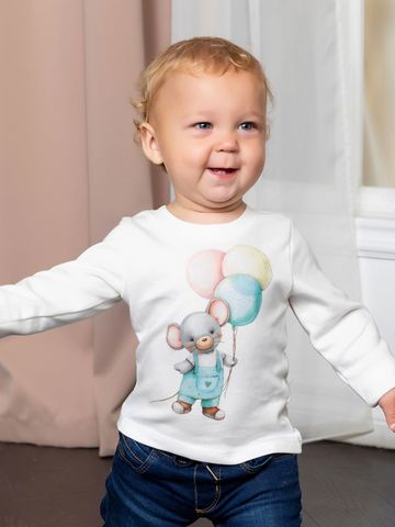 Лонгслив "Мышонок с шариками"