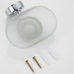 Мыльница настенная, Frap, стекло, нержавеющая сталь, хром, F1602