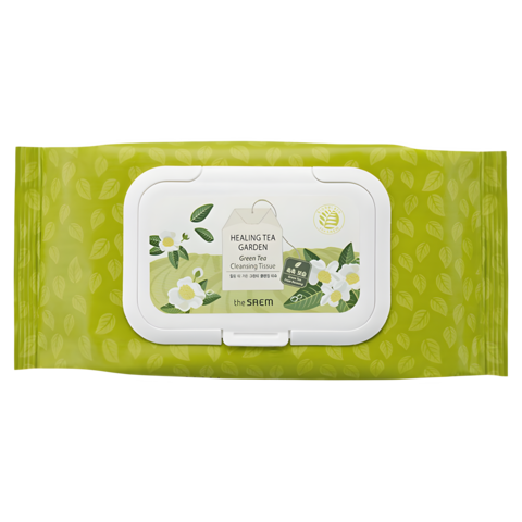 The Saem Garden Салфетки очищающие с экстрактом зеленого чая Healing Tea Garden Green Tea Cleansing Tissue