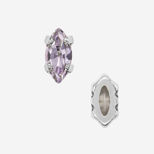 Кристалл Маркиз (Marquise Fancy Stone) в цапах, оттенок 