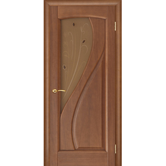 Купить Межкомнатная дверь шпон Regi Doors Мария тёмный анегри тон 74 остеклённая