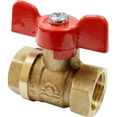 Кран шаровой латунь 11Б27фт1М Ду 20 Ру16 ВР полнопроходной бабочка VALFEX VF.217.LB1.034