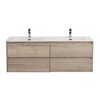 BelBagno KEP-140-2-MNO Столешница из керамогранита с двумя отверстиями под раковину и с двумя отверстиями под смеситель 1404x462 KEP-140-2-MNO Marmo Nero Opaco