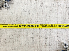 Лента репсовая с принтом, ш. 1 см, жёлтый