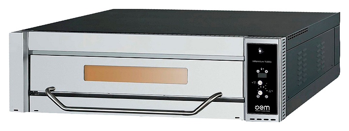 Печь для пиццы электрическая серии Millennium Valido EVO 1-камерная с подом 75*108 см, электро-механическая панель управления, дверь открывается наверх OEM-ALI 635SAEM