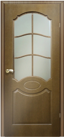 Дверь Кардинал (орех, остекленная шпонированная), фабрика Маркеев