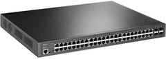 TP-Link SG3452P, JetStream управляемый PoE-коммутатор уровня 2+ на 48 гигабитных портов и 4 гигабитных uplink-порта, бюджет PoE - 384 Вт