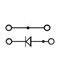 Клемма Push-IN / с диодной схемой D3 / 0,2-2,5мм2/1А/1000V