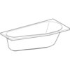 Geberit Renova pentagonal bathtub, left: L=160см, B=75см, Выход=Левая