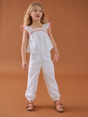 Топ и брюки в комплекте для девочки Next AB1-564, Белый