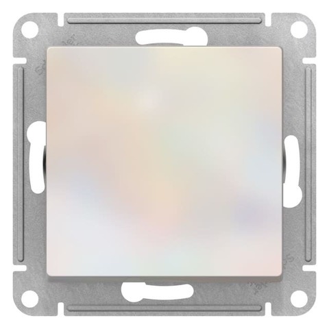 Выключатель одноклавишный, 2-полюсный 10А. Цвет Жемчуг. Schneider Electric AtlasDesign. ATN000421