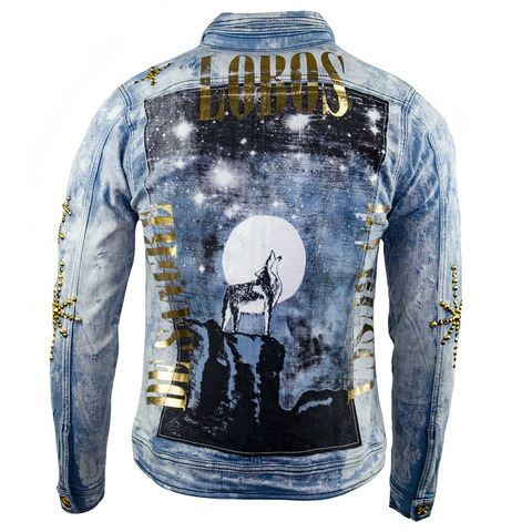 Куртка джинсовая J066 WOLF HOWLING JACKET LITE BLUE The Saints Sinphony