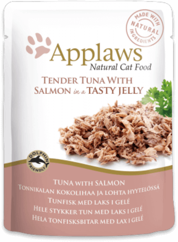 купить Applaws Cat Pouch Tuna wholemeat with Salmon in Jelly пауч для взрослых кошек, кусочки лосося в желе