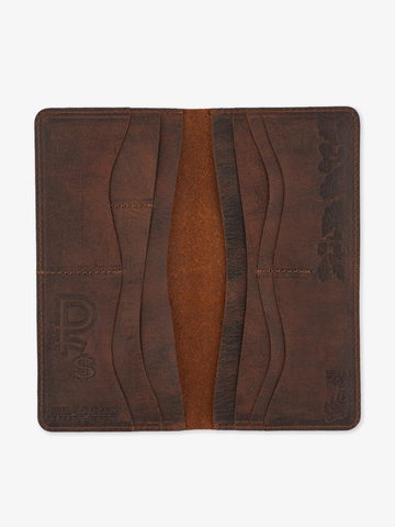 Бумажник «Всё в одном» из натуральной кожи Крейзи, коричневого цвета