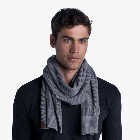 Картинка шарф-труба Buff Neckwarmer Knitted Collar Francis Melange Grey - 3