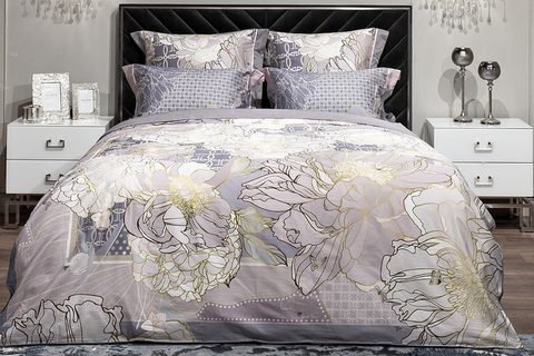 Комплект наволочек 2шт 50х70 Garda Decor Пионы розовый