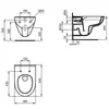 Ideal Standard RI471602 Комплект: инсталляция R046367, унитаз и сиденье-крышка IS PROSYS 2.0. i.life (288897)