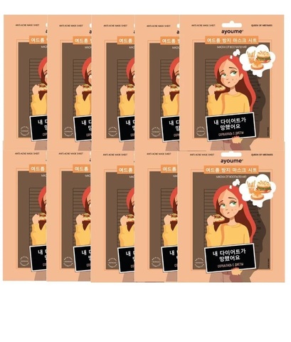 Ayoume QOM Anti-acne Mask Sheet Маска на тканевой основе для лица от воспалений