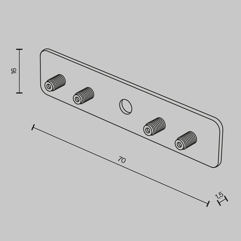 Комплектующие для трековой системы Maytoni Accessories for tracks basity TRA172C-R-11B
