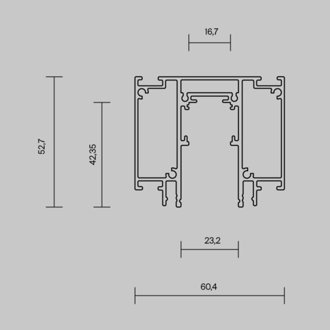 Шинопровод встраиваемый для натяжного потолка Maytoni Busbar trunkings exility TRX034D-422B