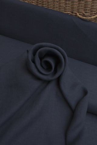 Лен смягченный, цвет темно синий