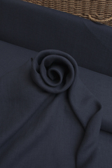 Лен смягченный, цвет темно синий